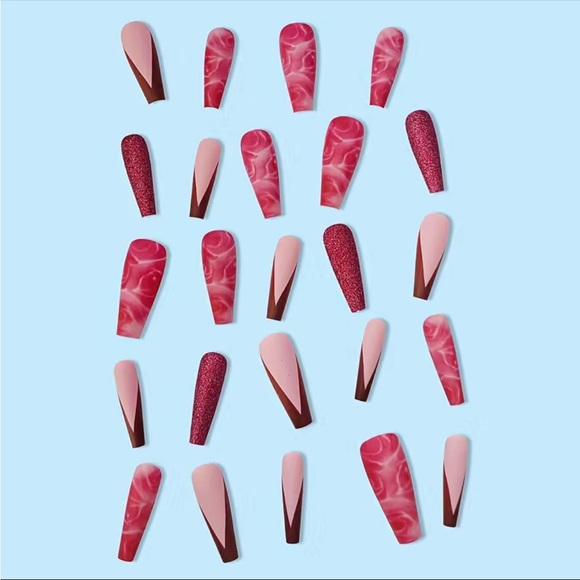 Rosey Mashup - Nail Junkie - full artificial nail set - Picture 5 of 6